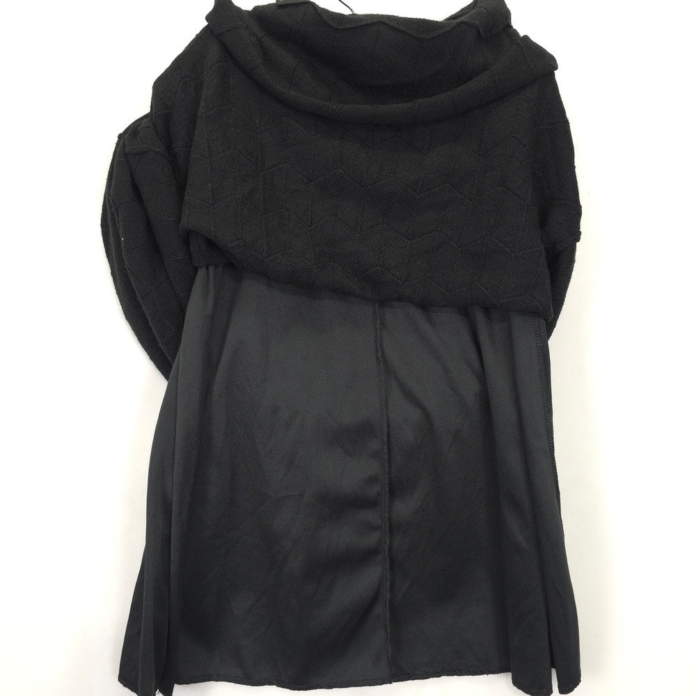 Lapis Black Knit Skirt Women L Long A-Line Wool Blend Chevron Lined Modest - Picture 6 of 11